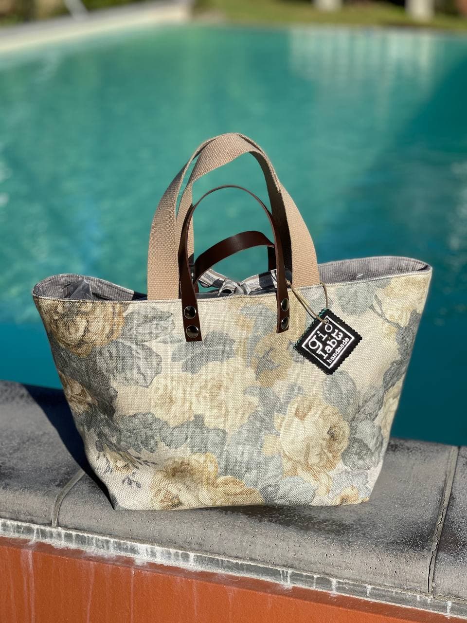 Borse 100% capri in Lino Beige - 10877292