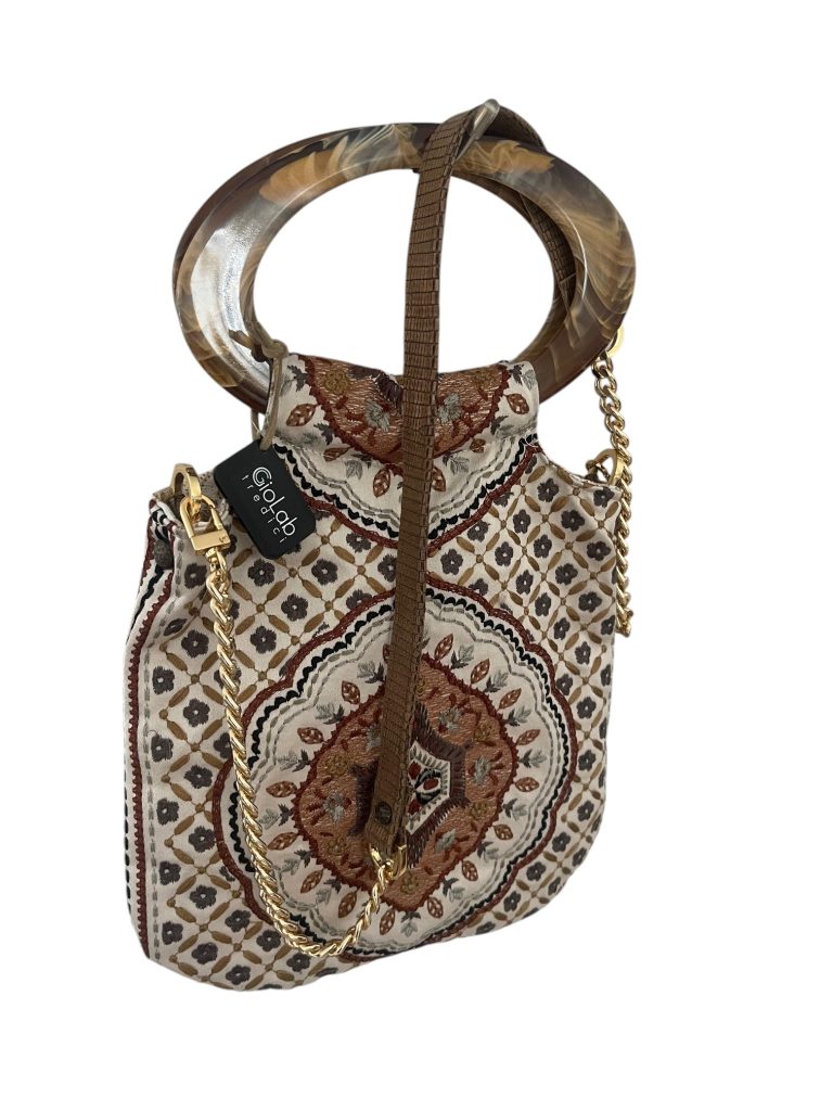 Mini tote bag ricamata Zoe